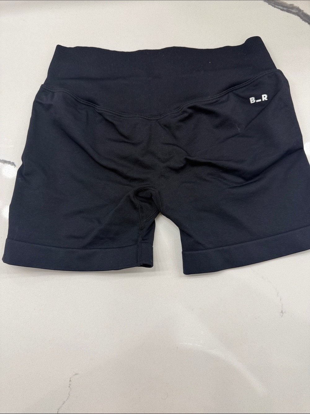Black Women's Athletic Shorts - High-Waist Performance